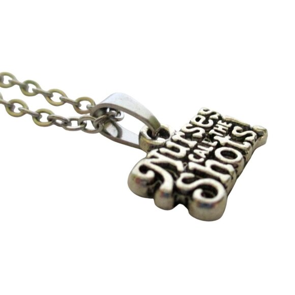 New "Nurses Call The Shots" Pendant Necklace Nurse Healthcare Jewelry Gift - Picture 4 of 5